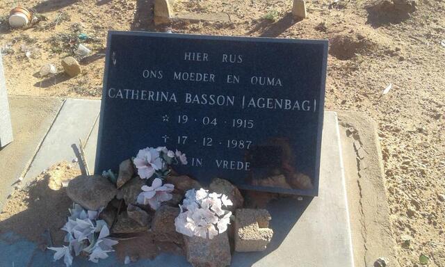 BASSON Catherina nee AGENBAG 1915-1987