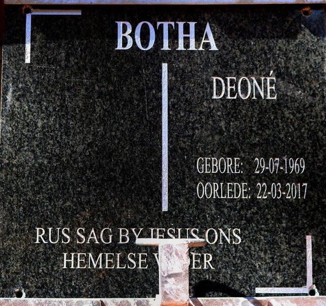 BOTHA Deone 1969-2017