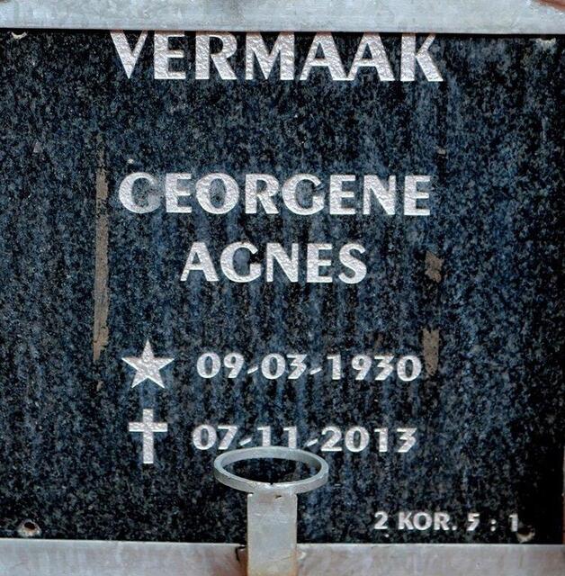 VERMAAK Georgene Agnes 1930-2013