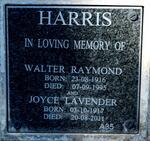 HARRIS Walter Raymond 1916-1995 & Joyce Lavender 1917-2011