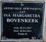 BOVENKERK Ina Margaretha 1947-2012