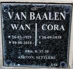BAALEN Wan, van 1929-2010 & Cora 1935-