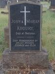 KHOURY John & Marian