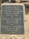 COCHRANE T. Fulton -1912 & Isabella -1947 :: COCHRANE David -1931