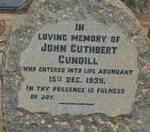 CUNDILL John Cuthbert -1939