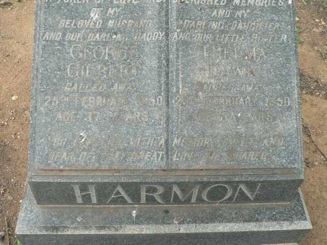 HARMON George Gilbert -1950 :: HARMON Thelma Dawn -1950