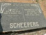 SCHEEPERS Lucas J. 1878-1957 & Antionette J.H. FOURIE 1881-1945