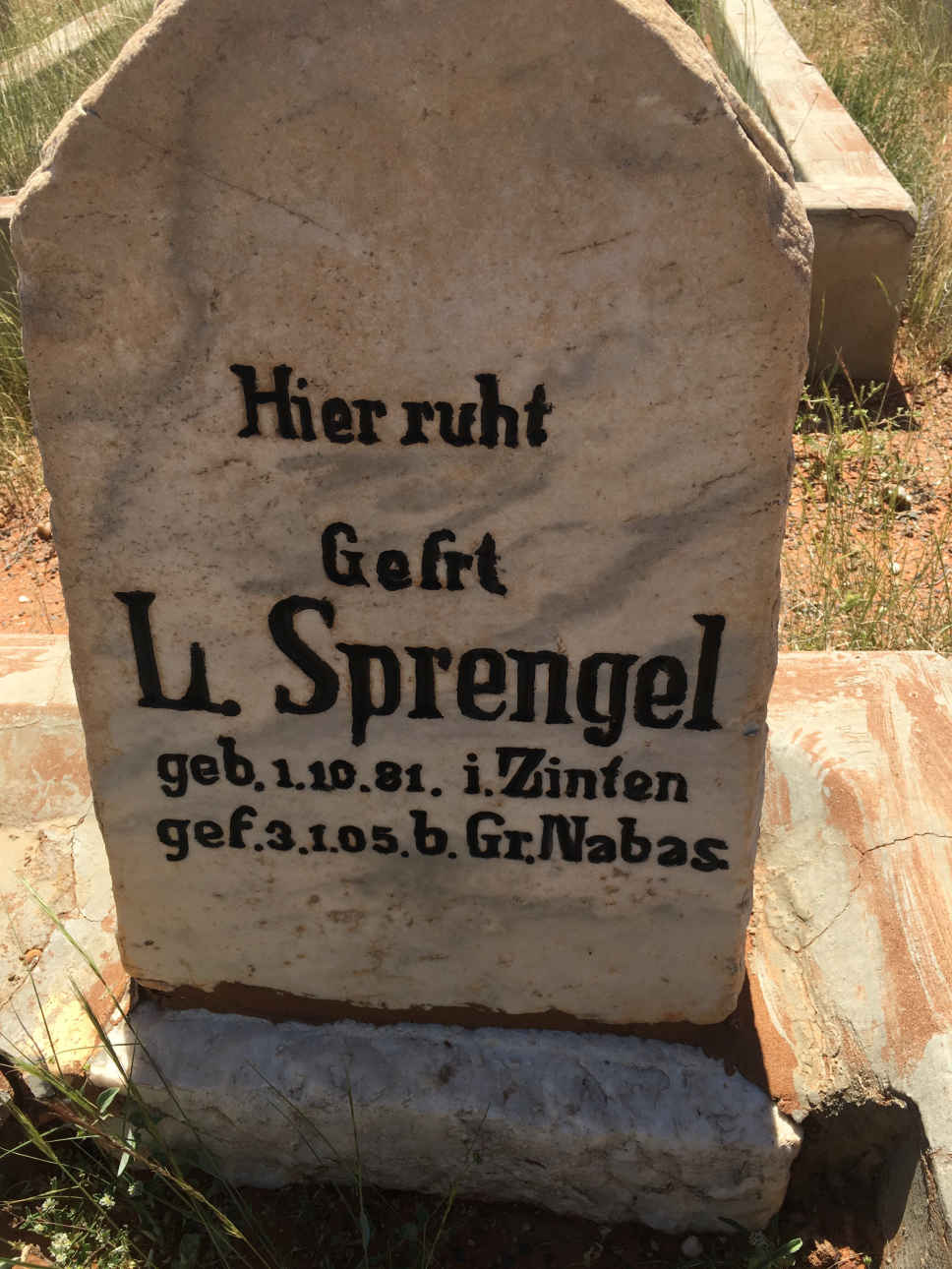SPRENGEL L. 1881-1905