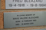 BLEAZARD Mavis Valerie 1923-2010