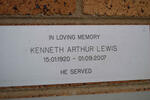 LEWIS Kenneth Arthur 1920-2007