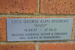 ANDREWS Cecil George Alan 1937-2012