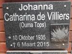 VILLIERS Johanna Catharina, de 1935-2015