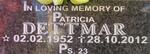 DETTMAR Patricia 1952-2012