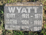 WYATT Henry 1921-1971 :: WYATT Agatha 1924-1999 :: WYATT Claudine 1972-1997