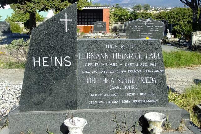 HEINS Hermann Heinrich Paul 1897-1969 & Dorothea Sophie Frieda BUHR 1907-1979
