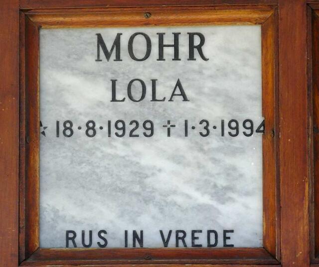 MOHR Lola 1929-1994