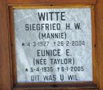WITTE Siegfried H.W. 1927-2004 & Eunice E. TAYLOR 1935-2005
