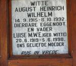 WITTE August Heinrich Wilhelm 1915-1992 & Luise M.W.E. WITTE 1919-1998
