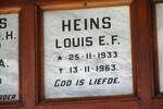 HEINS Louis E.F. 1933-1963