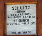 SCHULTZ Friedrich 1920-1997 & Irma FREIBOTH 1928-1992