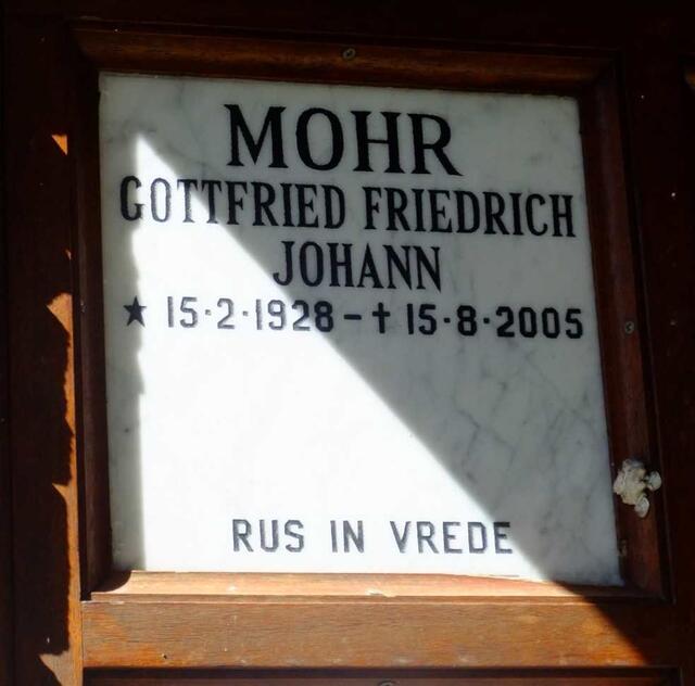 MOHR Gottfried Friedrich Johann 1928-2005