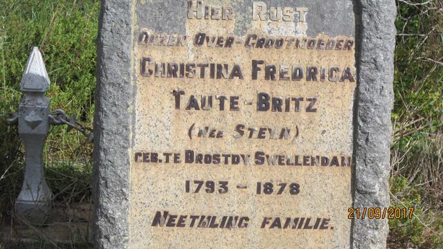BRITZ Christina Fredrica TAUTE nee STEYN 1793-1878