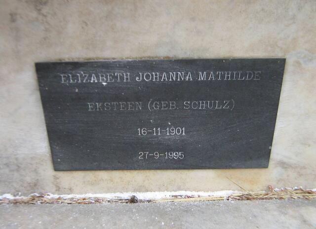 EKSTEEN Elizabeth Johanna Mathilde nee SCHULZ 1901-1995