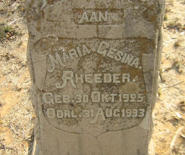 RHEEDER Maria Gesina 1925-1933