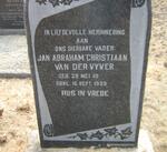 VYVER Jan Abraham Christiaan, van der 18?? -1929