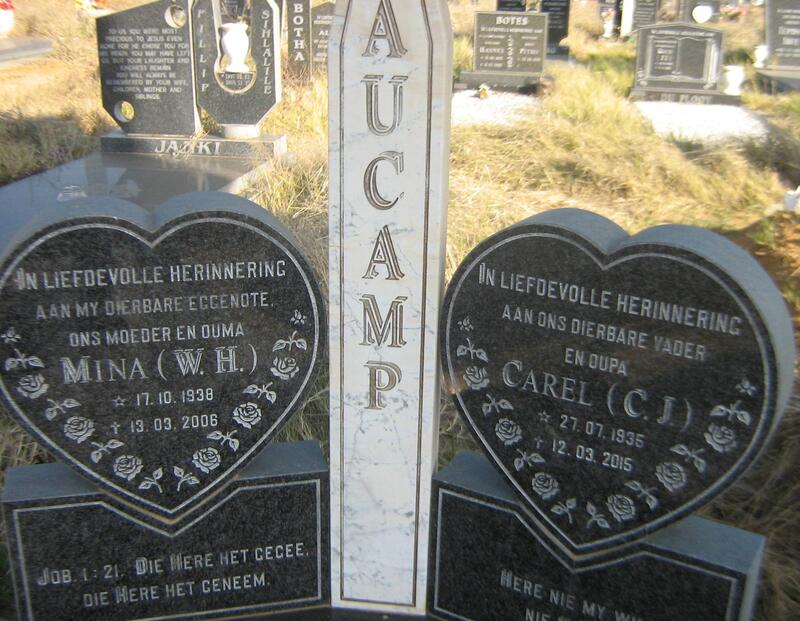 AUCAMP C.J. 1935-2015 & W.H. 1938-2006