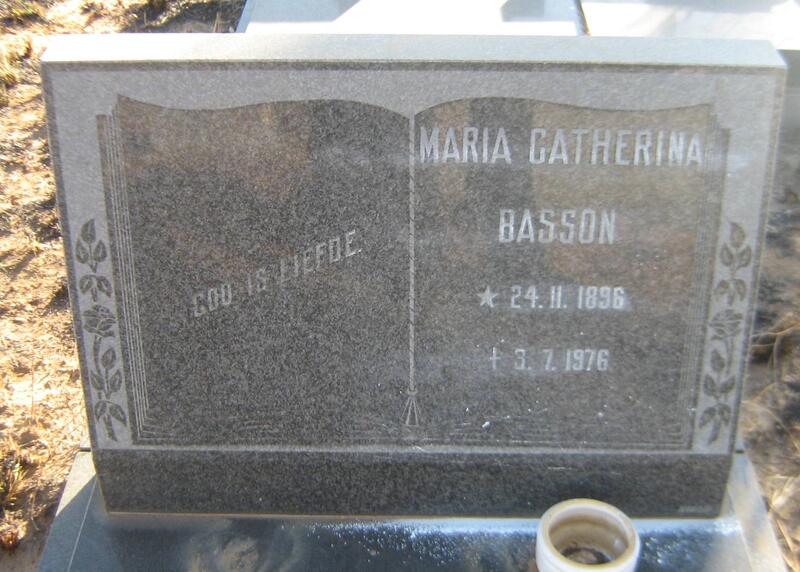 BASSON Maria Catherina 1896-1976