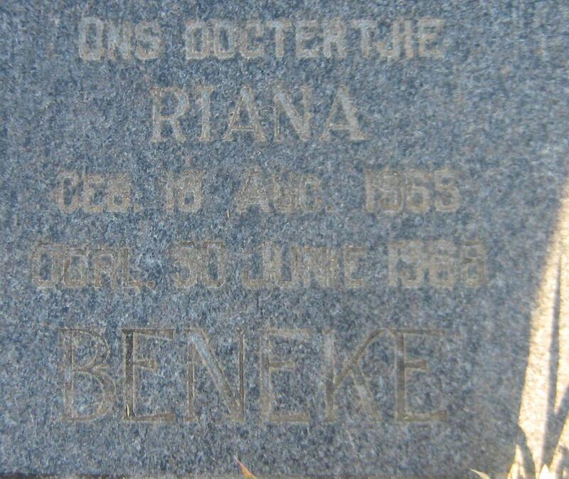 BENEKE Riana 1965-1968