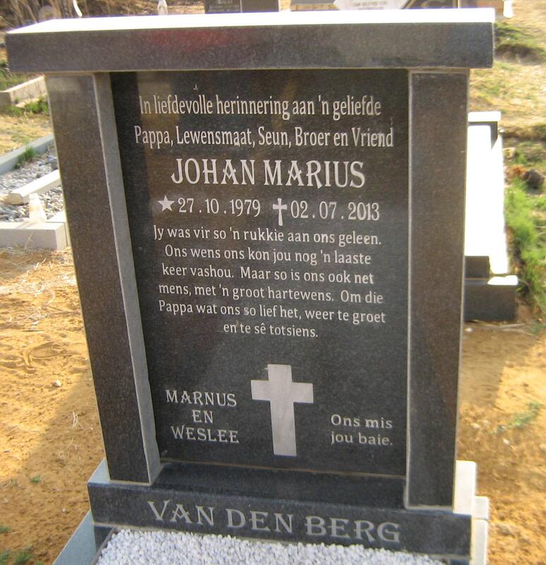 BERG Johan Marius, van den 1979-2013