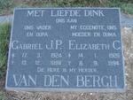 BERGH Gabriel J.P., van den 1924-1998 & Elizabeth C. 1926-1994