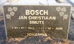 BOSCH Jan Christiaan Smuts 1942-2004 & Johanna