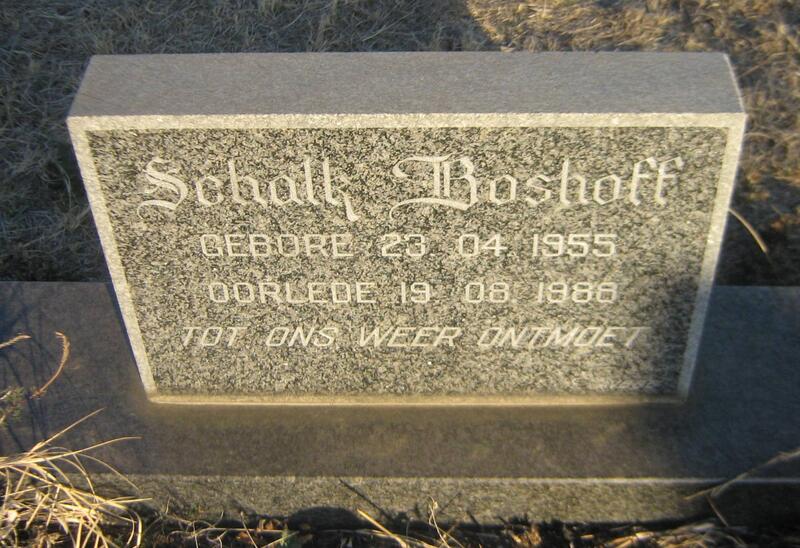 BOSHOFF Schalk 1955-1988