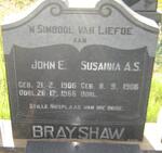 BRAYSHAW John E. 1906-1966 & Susanna A.S. 1906-