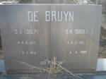 BRUYN C.J., de 1922-1976 & S.K. 1922-2003