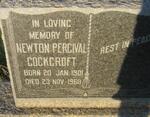 COCKROFT Newton Percival 1901-1960