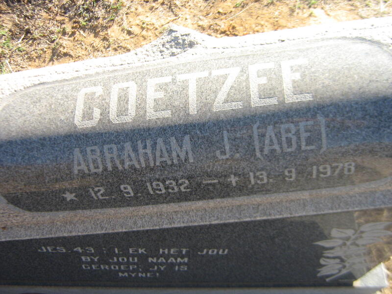 COETZEE Abraham J. 1932-1978