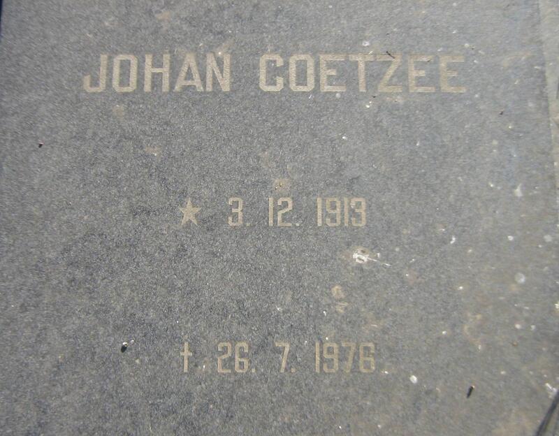 COETZEE Johan 1913-1976