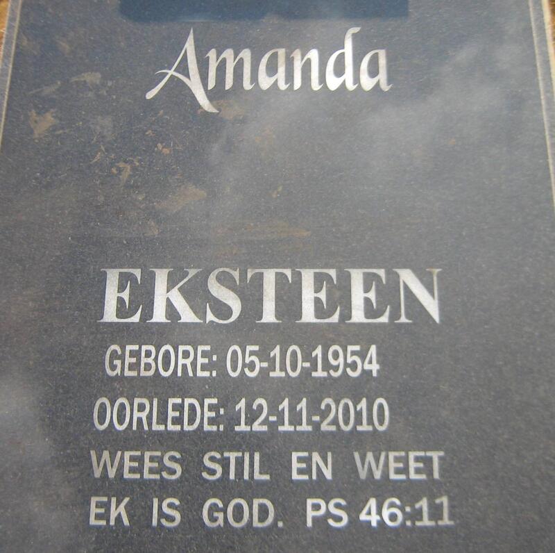 EKSTEEN Amanda 1954-2010