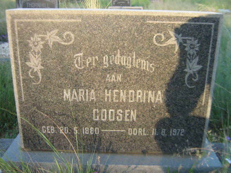 GOOSEN Maria Hendrina 1880-1972