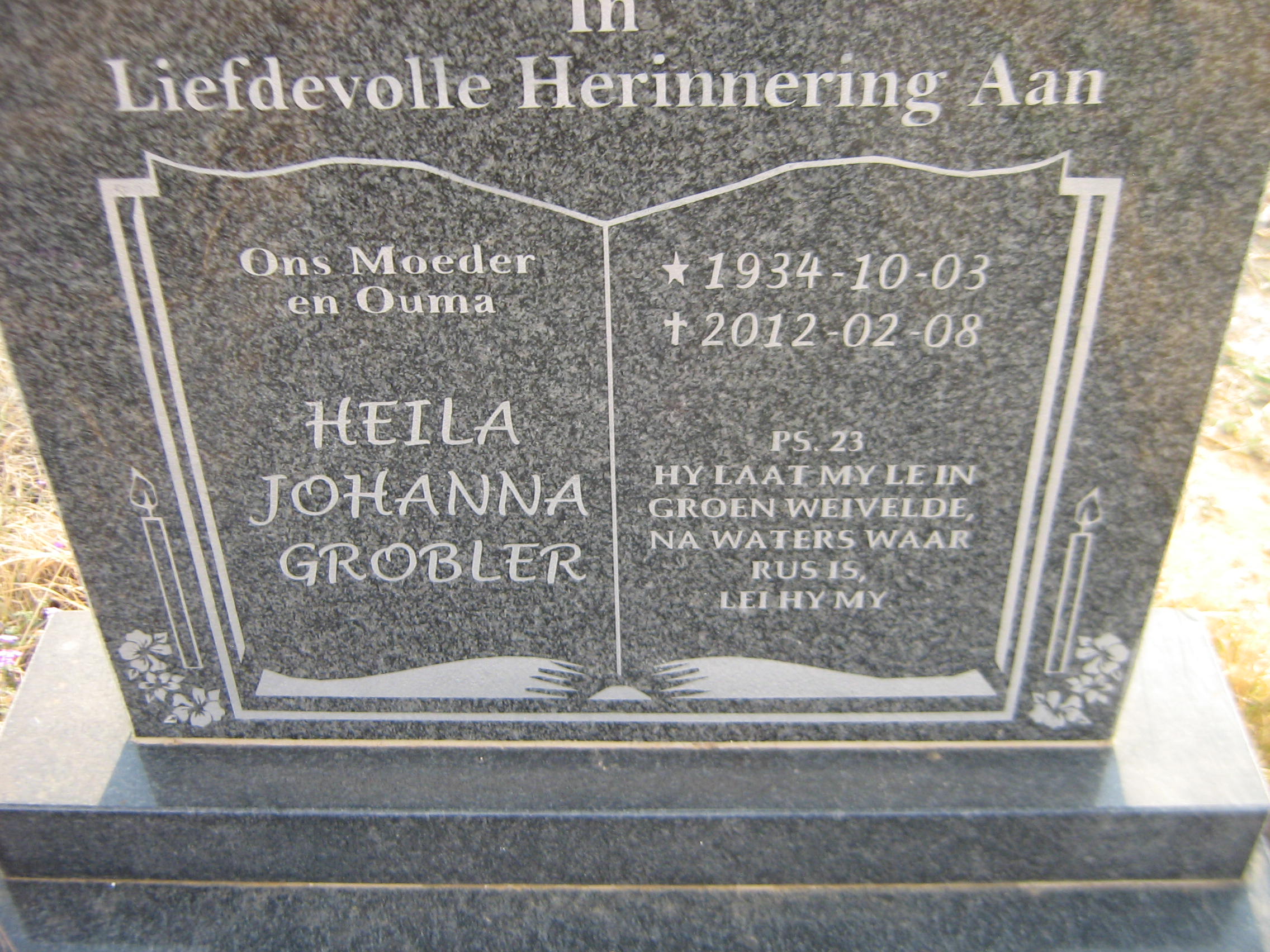 GROBLER Heila Johanna 1934-2012