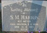 HARRIS S.M. previously MEYER nee EKSTEEN 1893-1985