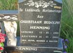 HENNING Christiaan Rudolph 2001-2002
