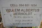 HERHOLDT Willem Albertus 1951-2014