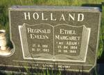 HOLLAND Reginald Evelyn 1901-1983 & Ethel Margaret ADAM 1904-1989