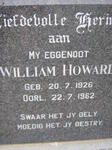 HOWARD William 1926-1962