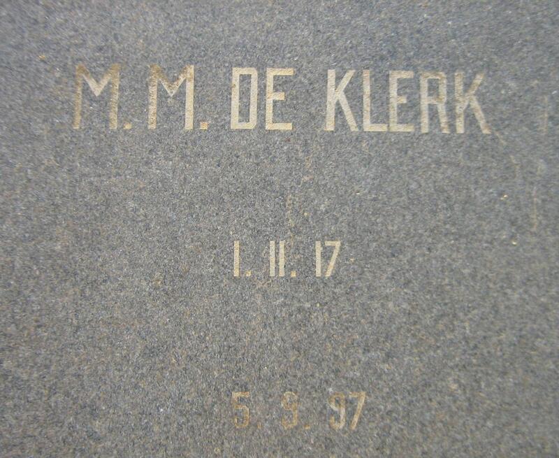 KLERK M.M., de 1917-1997